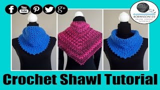 Crochet VStitch Shawl Tutorial [upl. by Eema]