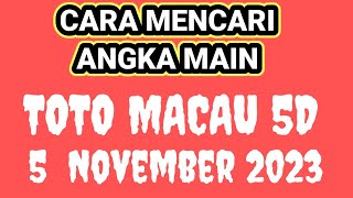 5DPREDIKSI TOTO MACAU 5D HARI INI 5 NOVEMBER 2023 [upl. by Dnalsor]