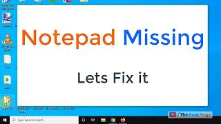 Notepad missing in Windows 10 fix [upl. by Redwine]