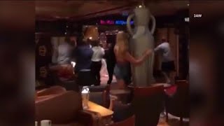 Violent brawl breaks out on Carnival cruise ship [upl. by Kan]