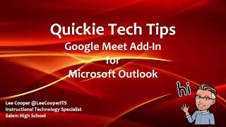 Outlook AddIn  Google Meet [upl. by Gunter937]