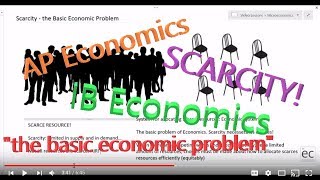 Scarcity the Basic Economic Problem [upl. by Stoll]