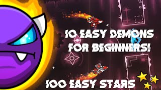 New 2020 10 Easy Demons For Beginners  Geometry Dash 211 [upl. by Tfat]