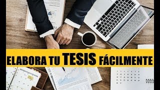 CÓMO HACER UNA TESIS FÁCILMENTE  ESTRUCTURA [upl. by Kenzi]