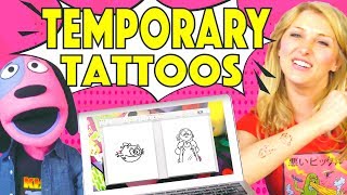 TEMPORARY TATTOOS  Kids Crafts [upl. by Araiet]