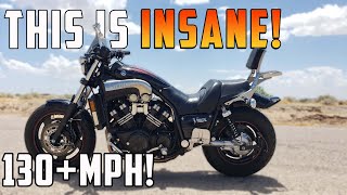 Heres Why The VMax Is INSANE Yamaha Ride Review Speed Run Burnout [upl. by Aihtnic]