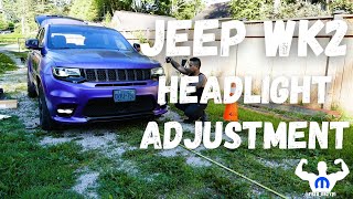 jeep grand cherokee headlight adjustment [upl. by Hanson]