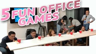 5 FUN PARTY GAMES AT WORK • Part 4 🎲  Minute To Win It Style [upl. by Menard]