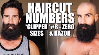 HAIRCUT NUMBERS  HAIR CLIPPER SIZES  HAIR CLIPPER GUIDE [upl. by Ayifas77]