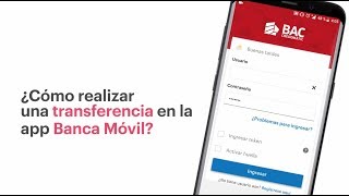 Cómo realizar una transferencia desde tu Banca Móvil  BAC Credomatic [upl. by Anirav]