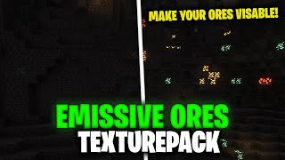 MAKE YOUR ORES VISABLE  Emissive Ores Minecraft 118 [upl. by Ordnazil]