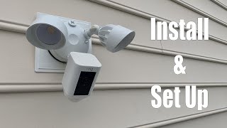 Ring Floodlight HD Camera  Install and Set Up [upl. by Kanya]