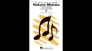 Hakuna Matata from The Lion King 2Part Choir  Arranged by Roger Emerson [upl. by Geneva]