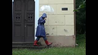 REGENPAARRAINY WALK IN BLUE PVC RAINCOAT [upl. by Pelage]