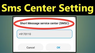 Sms Center Number In Redmi Phones  Mi Mobile Sms Center Setting [upl. by Biamonte]