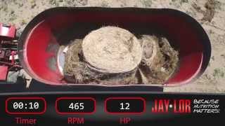 Jaylor 5275 TMR Mixer Bale Processing Demo [upl. by Lashonda]