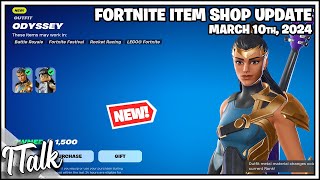 NEW ODYSSEY SKIN amp NEW SHOP TIME Fortnite Item Shop March 10th 2024 Fortnite Chapter 5 [upl. by Airual]