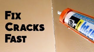 Fixing Drywall Cracks with Caulking [upl. by Adrahc104]