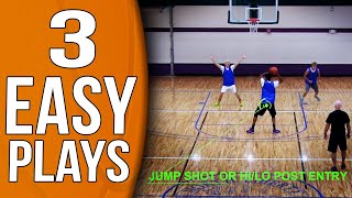 3 EASY and EFFECTIVE Youth Basketball Plays [upl. by Llerrud]