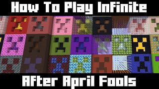 How To Play Minecraft Infinite After April Fools  snapshot 20w14infinite [upl. by Enilhtak]