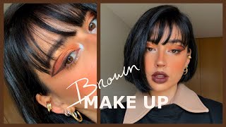 BROWN Tones Makeup Tutorial [upl. by Spanos925]