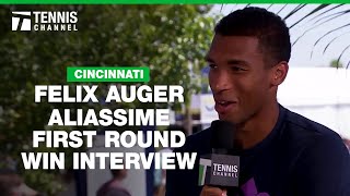 Felix Auger Aliassime Celebrating His Bronze Medal  2024 Cincinnati 1R [upl. by Leikeze]