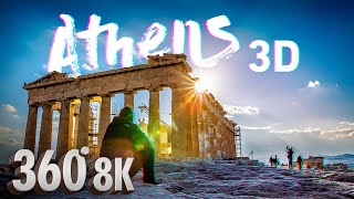 Athens Greece  8K 3D 360° VR Guided Virtual Travel  Relaxation in Meta Quest 3 [upl. by Yajet]