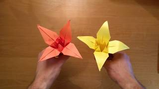 ORIGAMI IRYS  kwiaty z papieru  IRIS FLOWER [upl. by Eegnat]