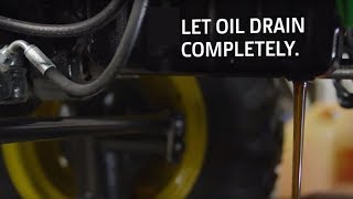 How To Change Your Engine Oil and Filter on John Deere Compact Utility Tractors1 [upl. by Tiram994]