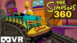 🟨 THE SIMPSONS 360 VR Roller Coaster POV immersive virtual Reality 4K 3D ride [upl. by Steven]