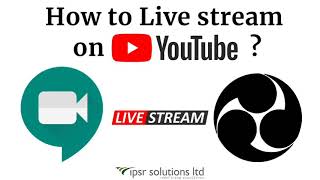 How to Live Stream Google meet on YouTube using OBS  Easy amp Free Streaming Software Tutorial 2021 [upl. by Hardman401]