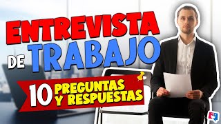 🥇ENTREVISTA de TRABAJO en INGLÉS 10 preguntas y respuestas [upl. by Garey]