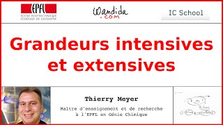 Grandeurs intensives et extensives  Thierry Meyer [upl. by Anoirtac421]