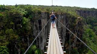 Nyanga Zimbabwe Mutarazi Falls Sky Walk and zip line [upl. by Kylstra999]