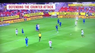 Defending the counter attack  Football analysis [upl. by Sherrod]