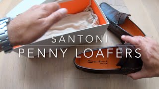 Santoni penny loafers [upl. by Yenahc]