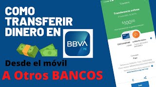 Como hacer una transferencia bancaria BBVA móvil [upl. by Jacoby]