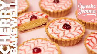 Cherry Bakewell Tart Recipe  Cupcake Jemma [upl. by Deloria]