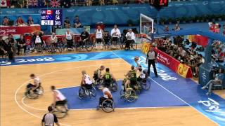 Highlights of Mens Wheelchair Basketball Final  Beijing 2008 Paralympic Games [upl. by Inoliel]