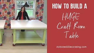 How To Build A HUGE Craft Table Or Sewing Table Or Workroom Table [upl. by Laefar577]