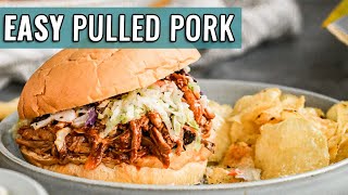 EASY Slow Cooked Pulled Pork Recipe [upl. by Treblihp855]