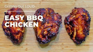 Easy BBQ Chicken Recipe with Bone In Chicken Breast and Tangy BBQ Sauce [upl. by Acireed]