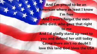 Lee Greenwood  God Bless The USA Lyrics [upl. by Alfonzo]