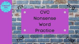 CVC Nonsense Word Practice 1 with music AcadienceDibels NWF [upl. by Micheline]