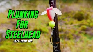 How To Catch Steelhead Plunking From The Bank High Water Fishing Tips [upl. by Tahp]