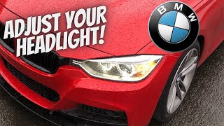 BMW HEADLIGHT ADJUSTMENT HOW TO F CHASSIS [upl. by Bryant]