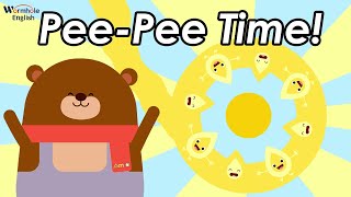 Lets Go Pee Pee ♫  Potty Training Song  Wormhole English Music For Kids [upl. by Sung655]