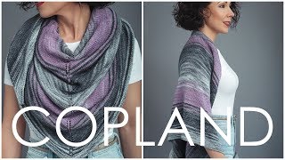 How to Knit a Beginner Shawl Pattern  Copland [upl. by Nezah]