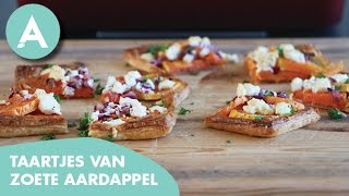 Taartjes van zoete aardappel  ANGELO  Recept 19 [upl. by Tortosa]