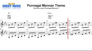 Theme Song  Punnagai Mannan  Piano [upl. by Akiraa906]